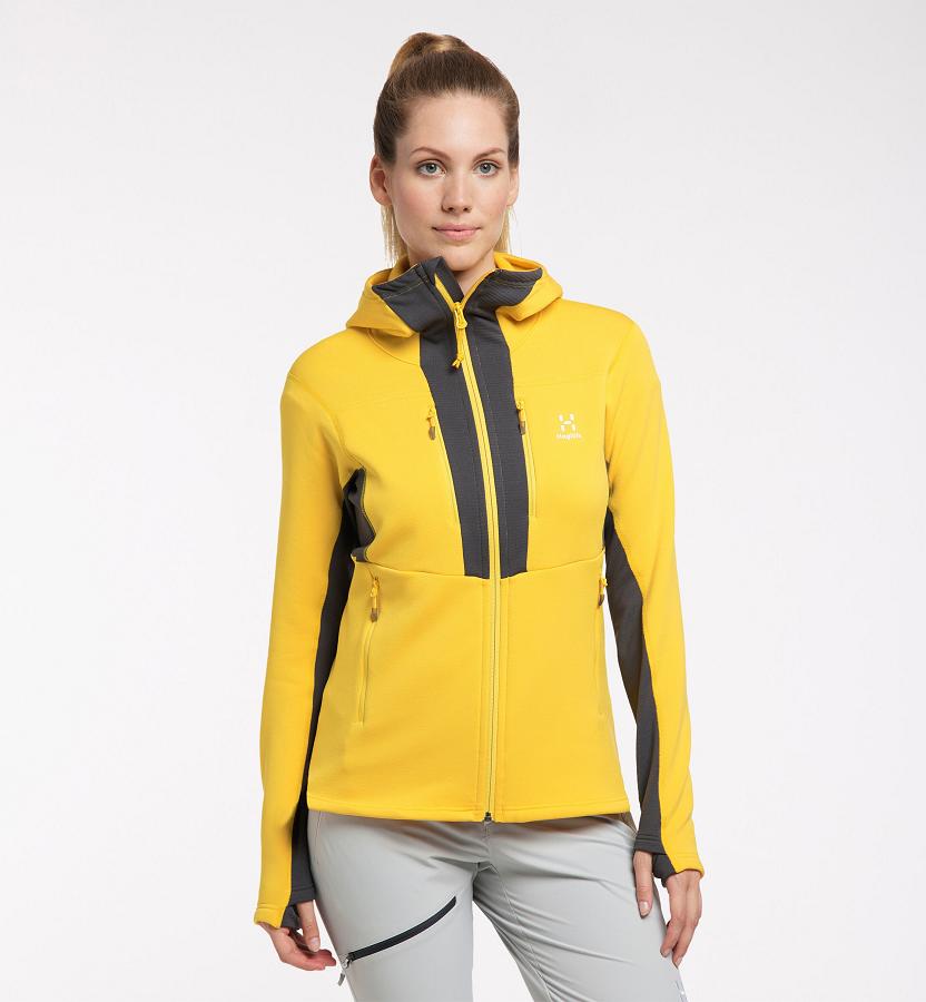 Haglöfs Womens Roc Nordic Mid Layer Yellow New Zealand 13804HDGC